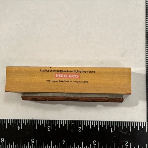 Hero Arts Autumn Leaf Border F955 Wood Mounted Rubber Stamp Fall - Picture 3 of 4